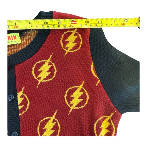 RARE Hero Within / Elhoffer Design DC Comics The Flash Cropped Cardigan. NWOT - Picture 6 of 8